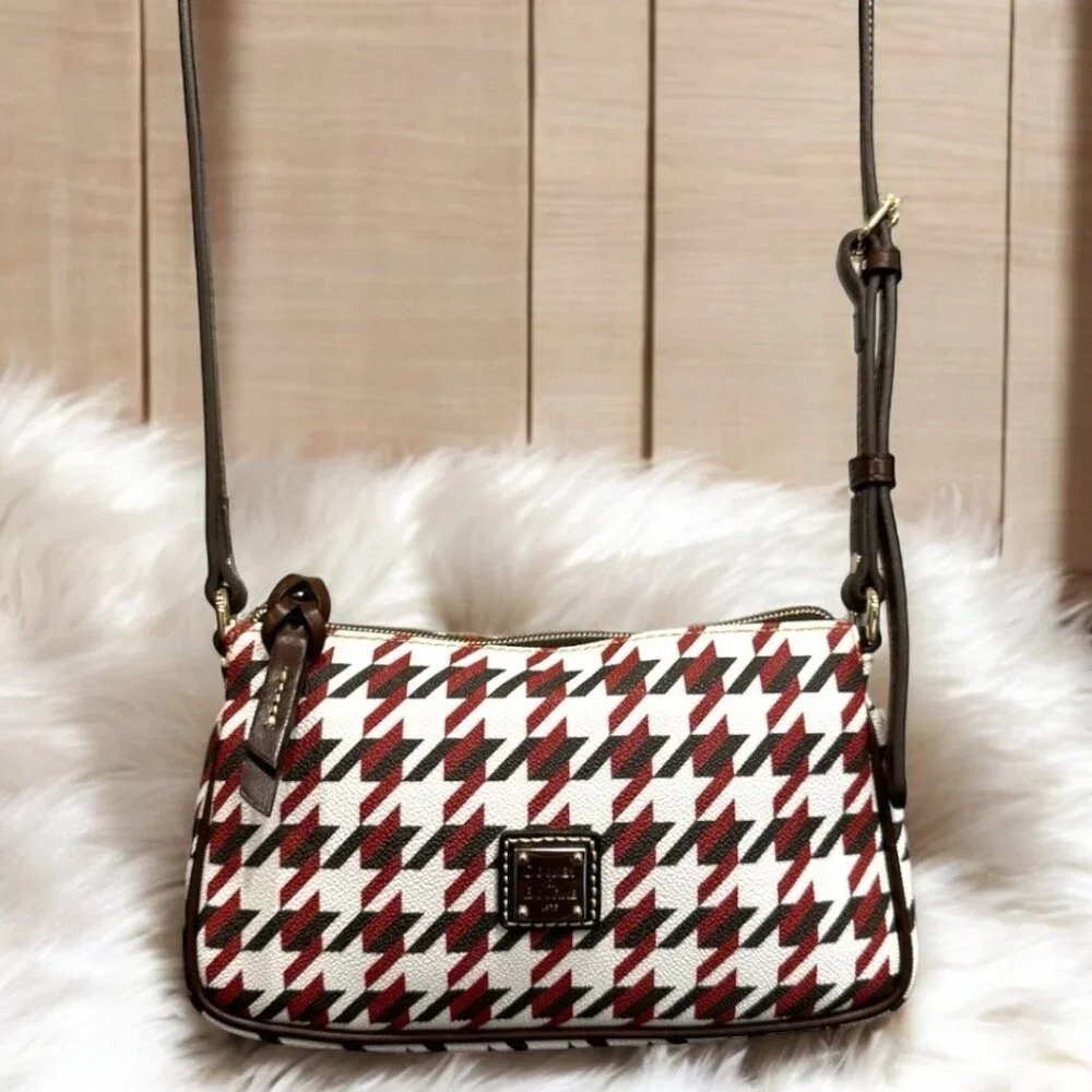 NWOT Dooney & Bourke Lexi Slim Brick Houndstooth Crossbody